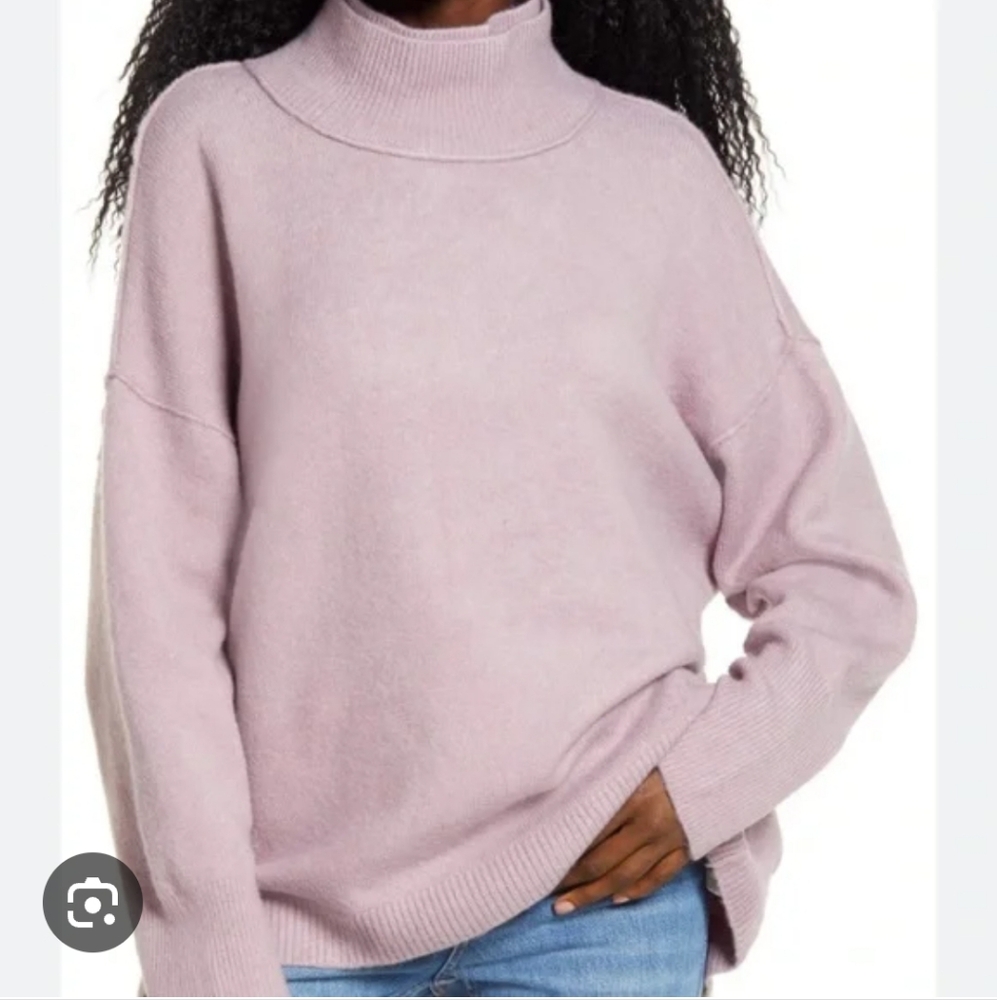 NEW Womens Pink Turtleneck Long Sleeve Cozy Sweater Barbie Feminine